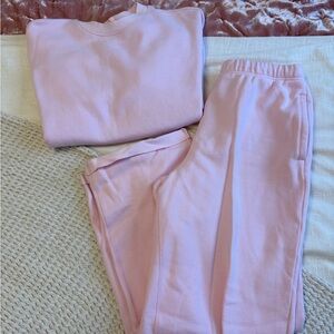 SKIMS Pink Sweatshirt & Hoodie Set